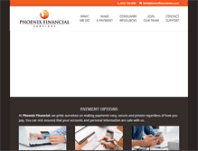 Tablet Screenshot of phoenixfinancialsvcs.com